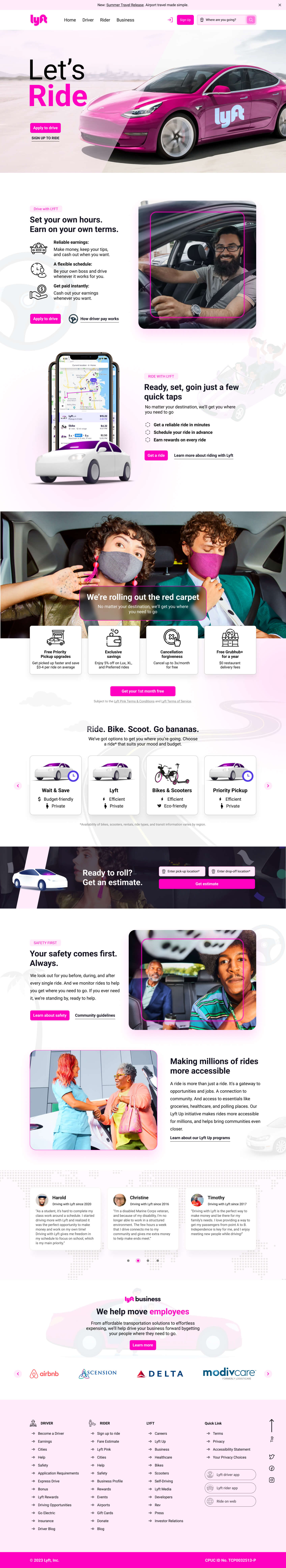 Lyft Website
